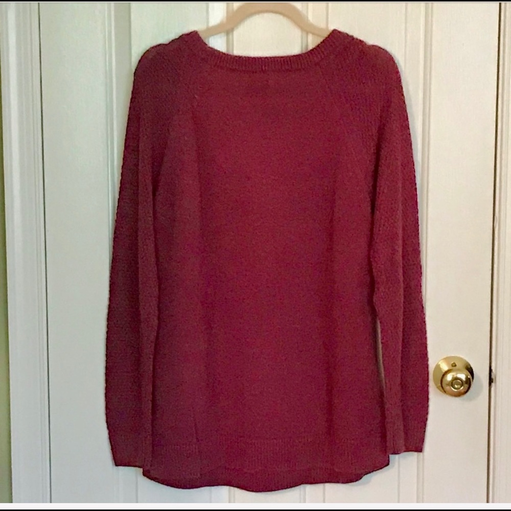 NWT Croft & Barrow Red Cable Knit Sweater L - Picture 2 of 4